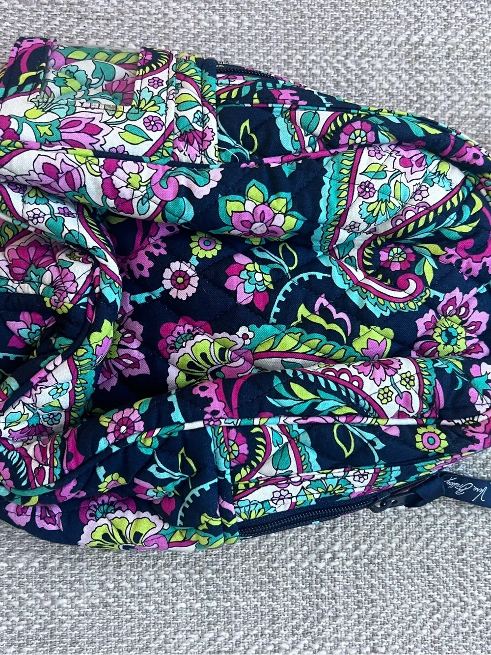 Vera Bradley Mini Quilted Lunch Bag Wallet, Billfold Multi Color all EUC